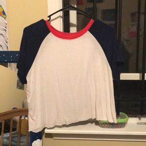 Red, White and Blue Crop top